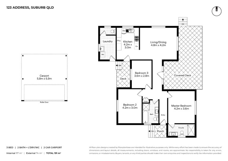 Standard B&W floor plan sample