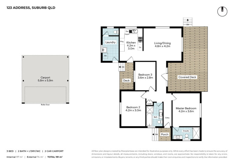 Custom colored floor plan sample